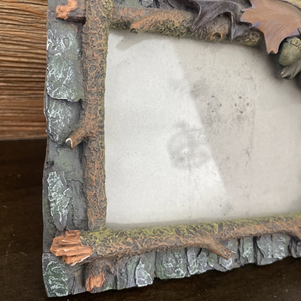 Rustic Cabin Style Photo Frame 3.5" x 5" Buck 3D Free Standing Ceramic Realism - Picture 4 of 16